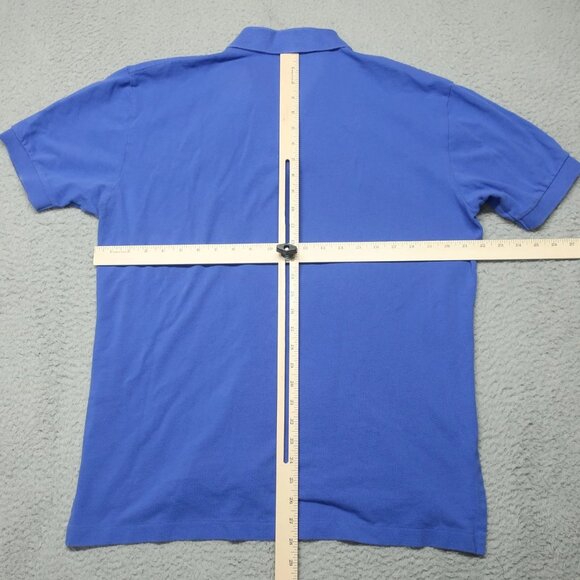 Polo Ralph Lauren Shirt Men Large Blue Polo with Pink Pony Casual Cotton - Picture 6 of 9